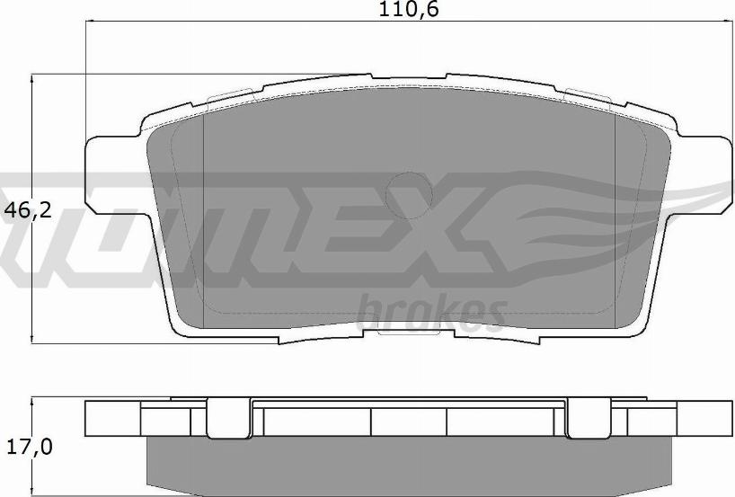 TOMEX brakes TX 17-43 - Bremžu uzliku kompl., Disku bremzes ps1.lv