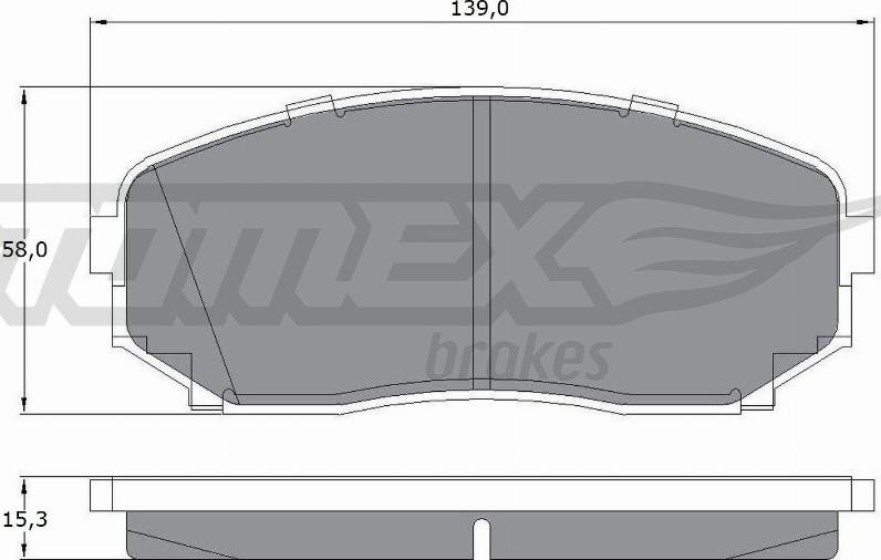 TOMEX brakes TX 17-421 - Bremžu uzliku kompl., Disku bremzes ps1.lv