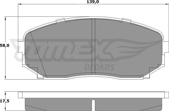 TOMEX brakes TX 17-42 - Bremžu uzliku kompl., Disku bremzes ps1.lv