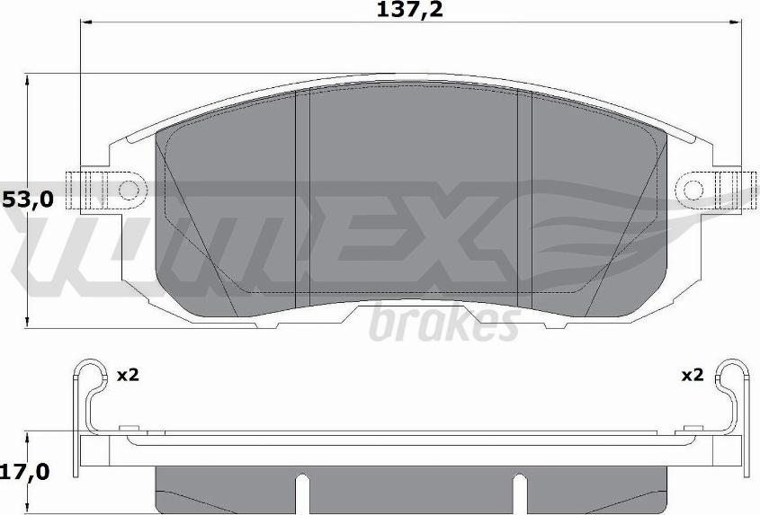 TOMEX brakes TX 17-56 - Bremžu uzliku kompl., Disku bremzes ps1.lv