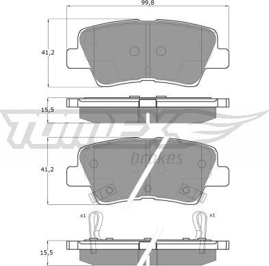 TOMEX brakes TX 17-69 - Bremžu uzliku kompl., Disku bremzes ps1.lv