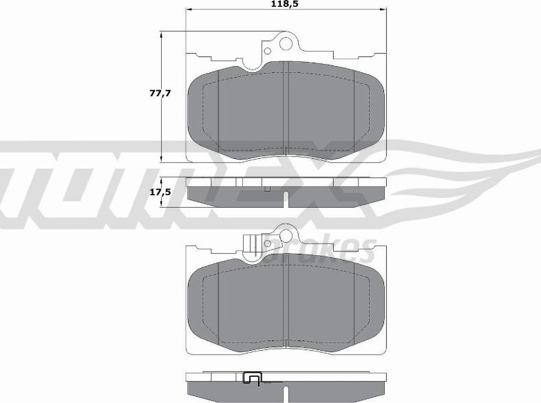 TOMEX brakes TX 17-60 - Bremžu uzliku kompl., Disku bremzes ps1.lv