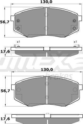 TOMEX brakes TX 17-08 - Bremžu uzliku kompl., Disku bremzes ps1.lv