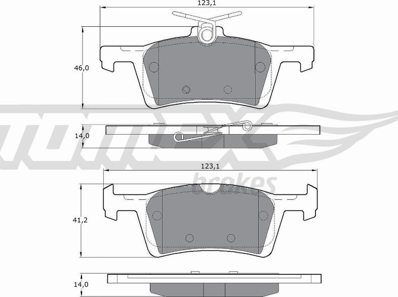 TOMEX brakes TX 17-021 - Bremžu uzliku kompl., Disku bremzes ps1.lv