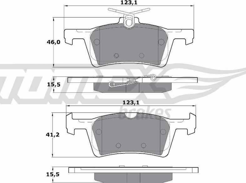 TOMEX brakes TX 17-02 - Bremžu uzliku kompl., Disku bremzes ps1.lv