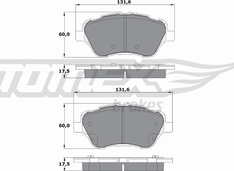 TOMEX brakes TX 17-16 - Bremžu uzliku kompl., Disku bremzes ps1.lv