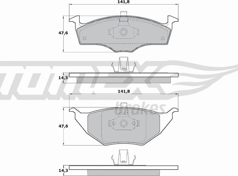 TOMEX brakes TX 17-10 - Bremžu uzliku kompl., Disku bremzes ps1.lv