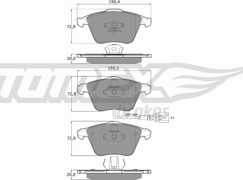 TOMEX brakes TX 17-11 - Bremžu uzliku kompl., Disku bremzes ps1.lv