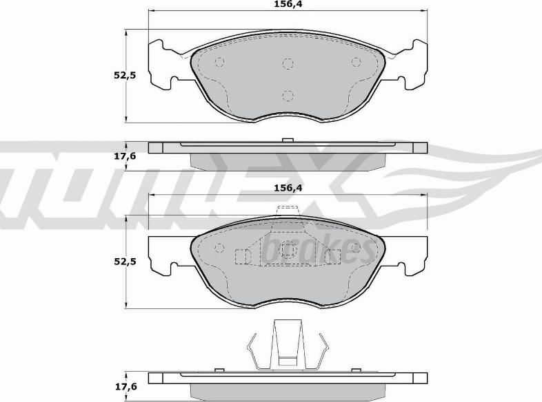 TOMEX brakes TX 17-17 - Bremžu uzliku kompl., Disku bremzes ps1.lv