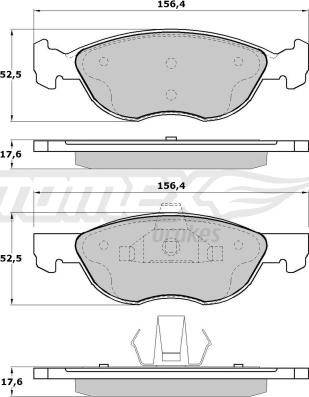 TOMEX brakes TX 17-17 - Bremžu uzliku kompl., Disku bremzes ps1.lv