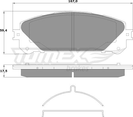 TOMEX brakes TX 17-80 - Bremžu uzliku kompl., Disku bremzes ps1.lv