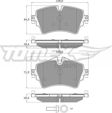 TOMEX brakes TX 17-82 - Bremžu uzliku kompl., Disku bremzes ps1.lv