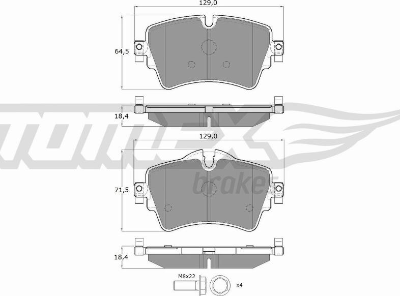 TOMEX brakes TX 17-82 - Bremžu uzliku kompl., Disku bremzes ps1.lv