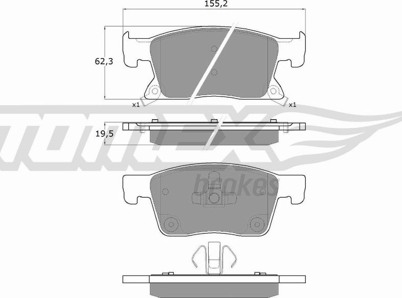 TOMEX brakes TX 17-87 - Bremžu uzliku kompl., Disku bremzes ps1.lv