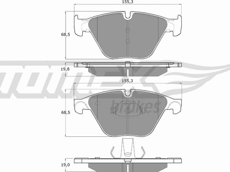 TOMEX brakes TX 17-35 - Bremžu uzliku kompl., Disku bremzes ps1.lv