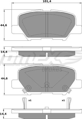 TOMEX brakes TX 17-30 - Bremžu uzliku kompl., Disku bremzes ps1.lv