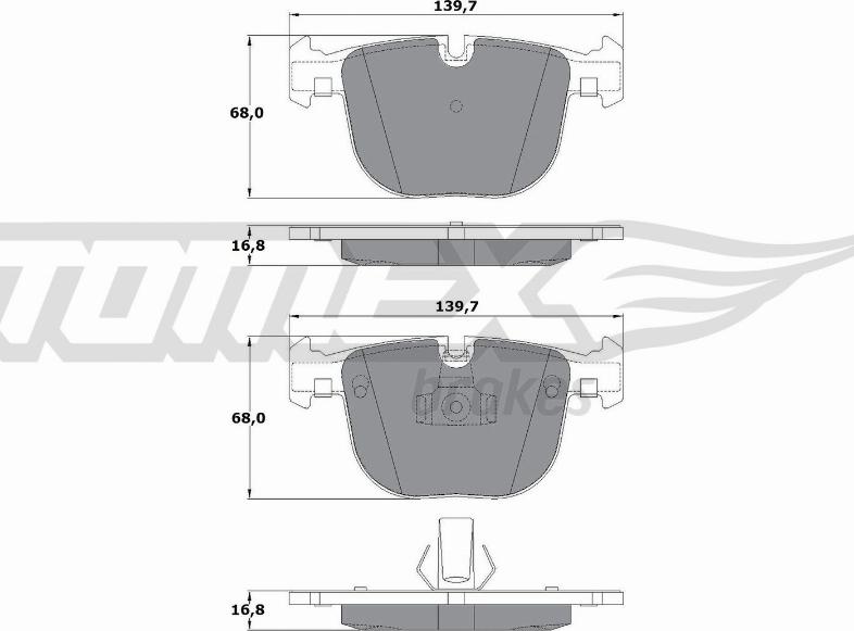 TOMEX brakes TX 17-38 - Bremžu uzliku kompl., Disku bremzes ps1.lv