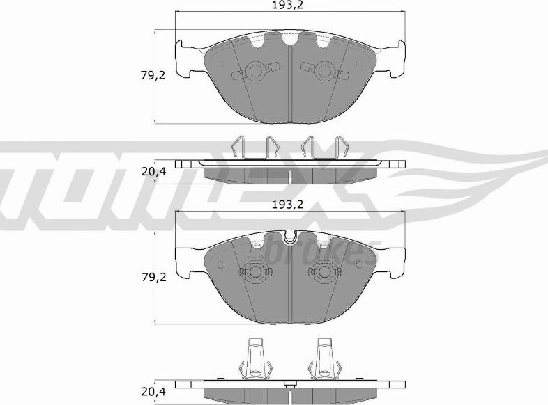 TOMEX brakes TX 17-37 - Bremžu uzliku kompl., Disku bremzes ps1.lv