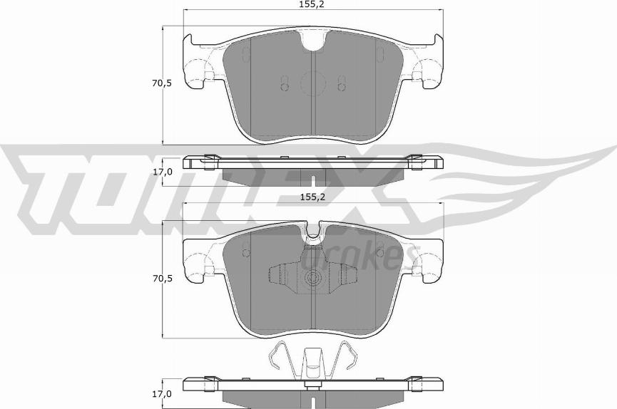 TOMEX brakes TX 17-291 - Bremžu uzliku kompl., Disku bremzes ps1.lv