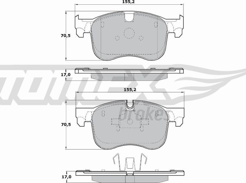 TOMEX brakes TX 17-29 - Bremžu uzliku kompl., Disku bremzes ps1.lv