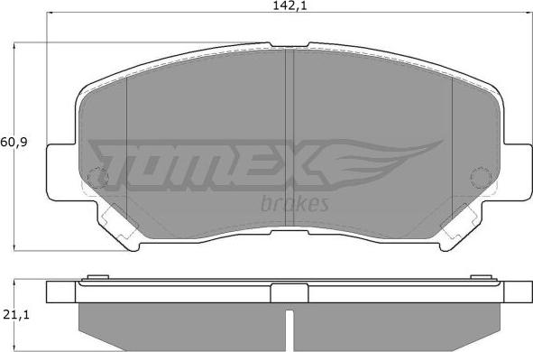 TOMEX brakes TX 17-251 - Bremžu uzliku kompl., Disku bremzes ps1.lv