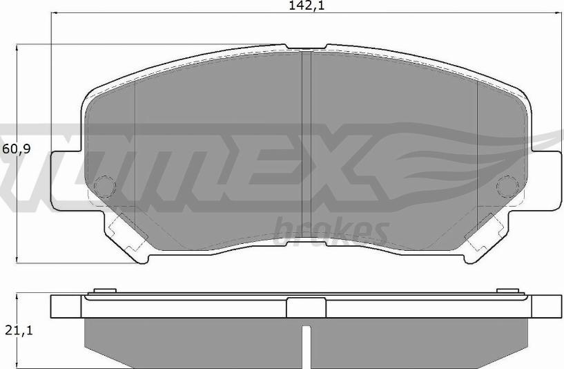 TOMEX brakes TX 17-251 - Bremžu uzliku kompl., Disku bremzes ps1.lv