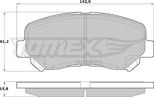 TOMEX brakes TX 17-25 - Bremžu uzliku kompl., Disku bremzes ps1.lv