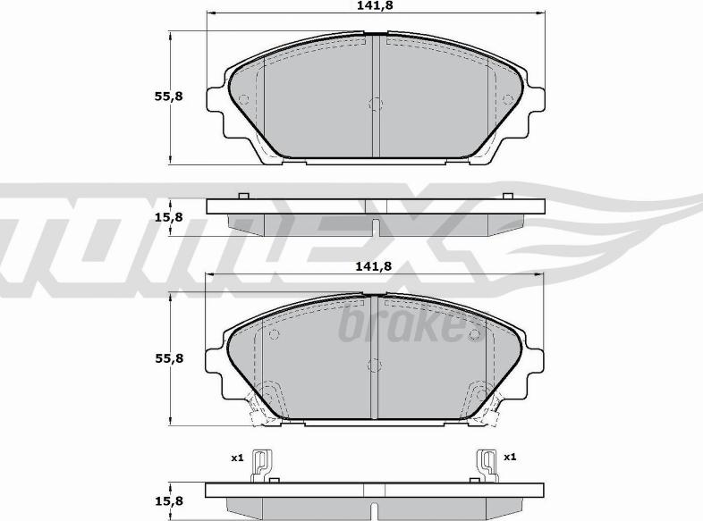 TOMEX brakes TX 17-23 - Bremžu uzliku kompl., Disku bremzes ps1.lv