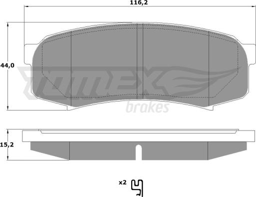 TOMEX brakes TX 17-79 - Bremžu uzliku kompl., Disku bremzes ps1.lv