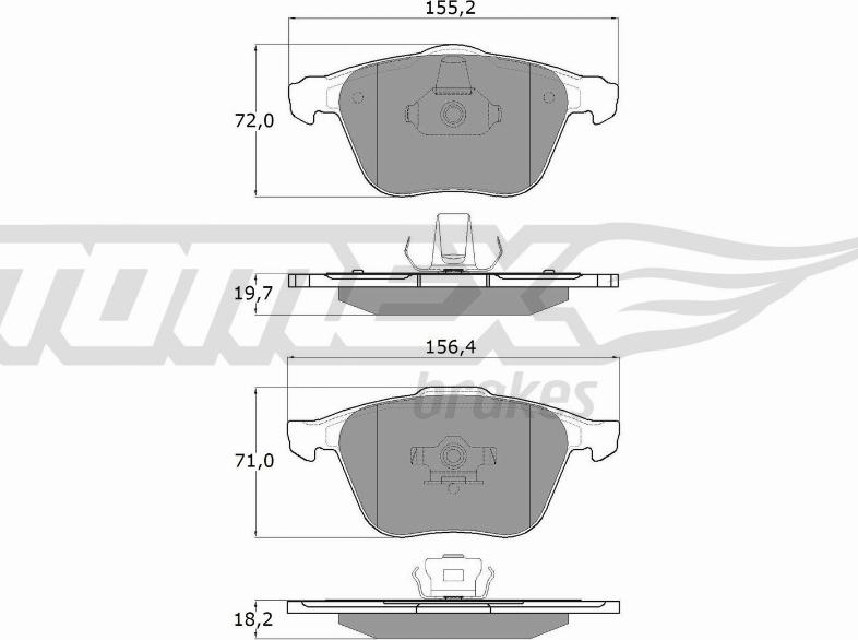 TOMEX brakes TX 17-74 - Bremžu uzliku kompl., Disku bremzes ps1.lv