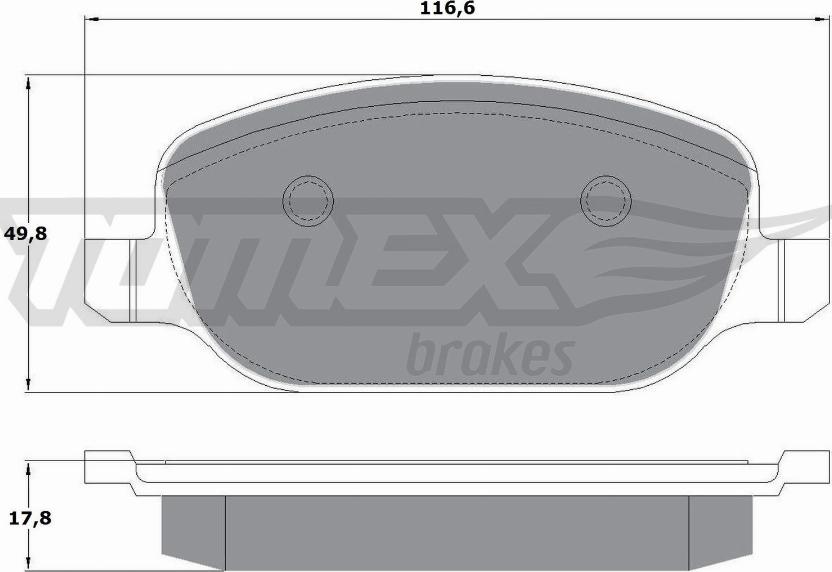 TOMEX brakes TX 17-70 - Bremžu uzliku kompl., Disku bremzes ps1.lv