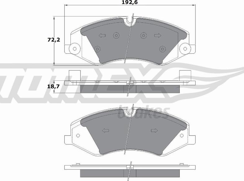 TOMEX brakes TX 17-73 - Bremžu uzliku kompl., Disku bremzes ps1.lv