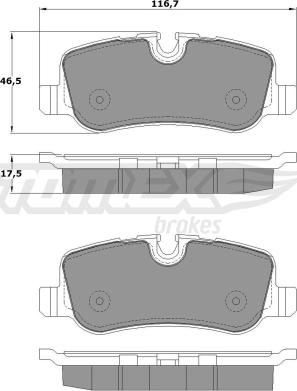 TOMEX brakes TX 17-72 - Bremžu uzliku kompl., Disku bremzes ps1.lv