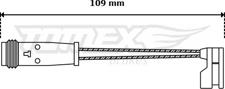 TOMEX brakes TX 30-55 - Indikators, Bremžu uzliku nodilums ps1.lv