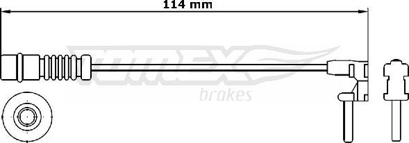 TOMEX brakes TX 30-69 - Indikators, Bremžu uzliku nodilums ps1.lv