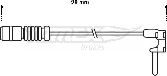 TOMEX brakes TX 30-65 - Indikators, Bremžu uzliku nodilums ps1.lv