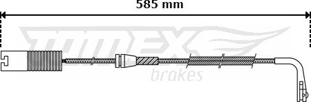 TOMEX brakes TX 30-35 - Indikators, Bremžu uzliku nodilums ps1.lv