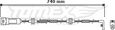 TOMEX brakes TX 30-33 - Indikators, Bremžu uzliku nodilums ps1.lv