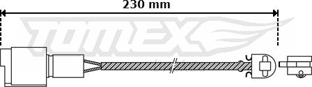 TOMEX brakes TX 30-28 - Indikators, Bremžu uzliku nodilums ps1.lv