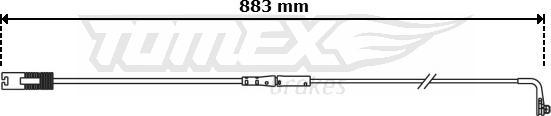 TOMEX brakes TX 30-75 - Indikators, Bremžu uzliku nodilums ps1.lv