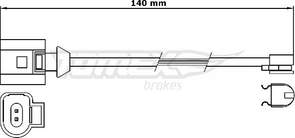 TOMEX brakes TX 31-25 - Indikators, Bremžu uzliku nodilums ps1.lv