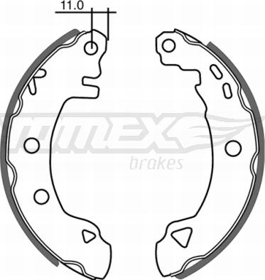 TOMEX brakes TX 21-02 - Bremžu loku komplekts ps1.lv