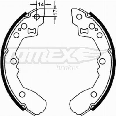 TOMEX brakes TX 21-78 - Bremžu loku komplekts ps1.lv