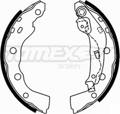 TOMEX brakes TX 22-00 - Bremžu loku komplekts ps1.lv