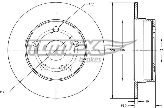 TOMEX brakes TX 74-05 - Bremžu diski ps1.lv