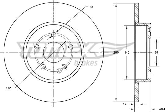 TOMEX brakes TX 74-06 - Bremžu diski ps1.lv