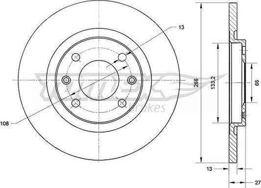 TOMEX brakes TX 70-94 - Bremžu diski ps1.lv