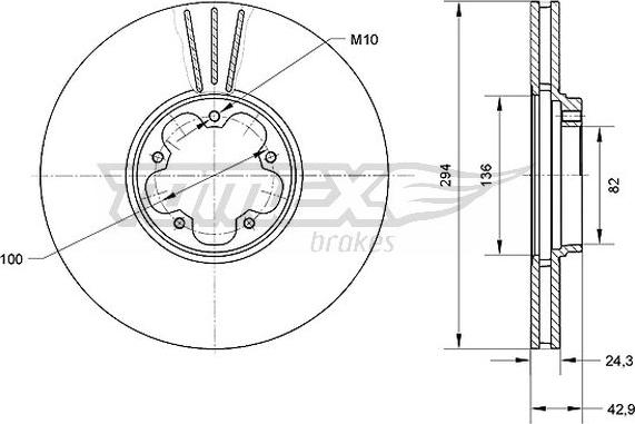 TOMEX brakes TX 70-96 - Bremžu diski ps1.lv