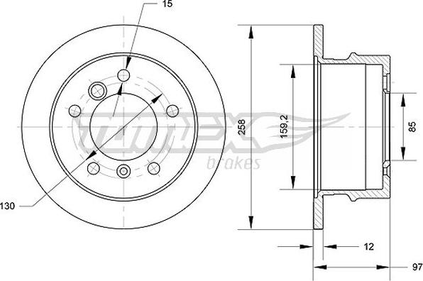 TOMEX brakes TX 70-90 - Bremžu diski ps1.lv