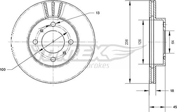 TOMEX brakes TX 70-98 - Bremžu diski ps1.lv